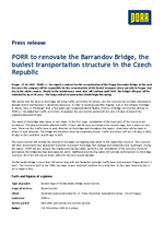220222 TZ PORR to renovate the Barrandov Bridge the busiest transportation structure in the Czech Republic