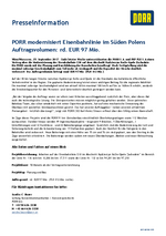20170925 PORR modernisiert Eisenbahnlinie im Sueden Polens