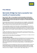 TZ Barrandov Bridge has had a successful two months of reconstruction